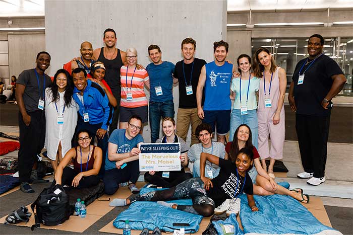 The Marvelous Mrs. Maisel cast at Covenant Home Sleep Out 