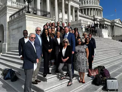 Covenant Home staff during Hill Day in front of Capitol Hill 